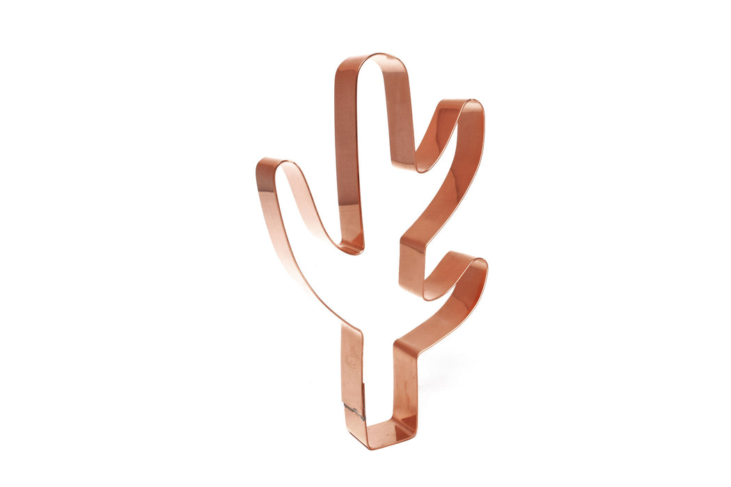 Copper Saguaro Cactus Cookie Cutter, 5.25 x 2.75 inches, Made in USA