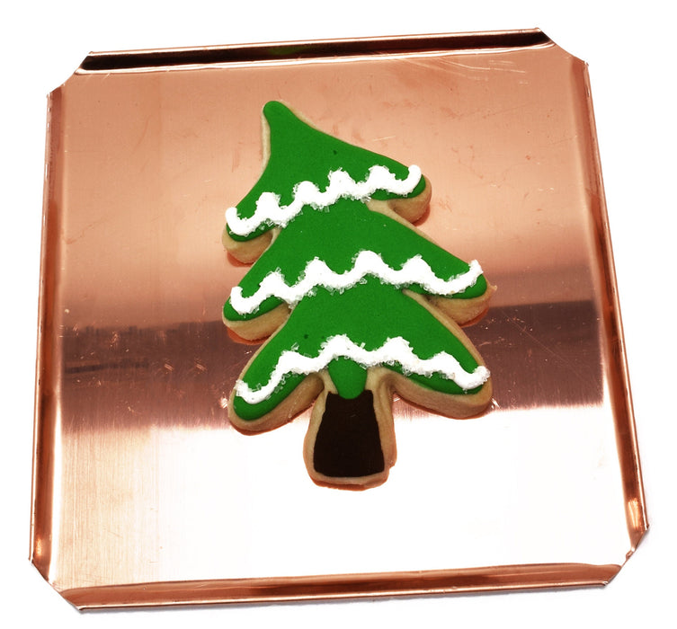Copper Primitive Christmas Tree Cookie Cutter - Winter Design (5 x 3.25 inches) - Made in USA
