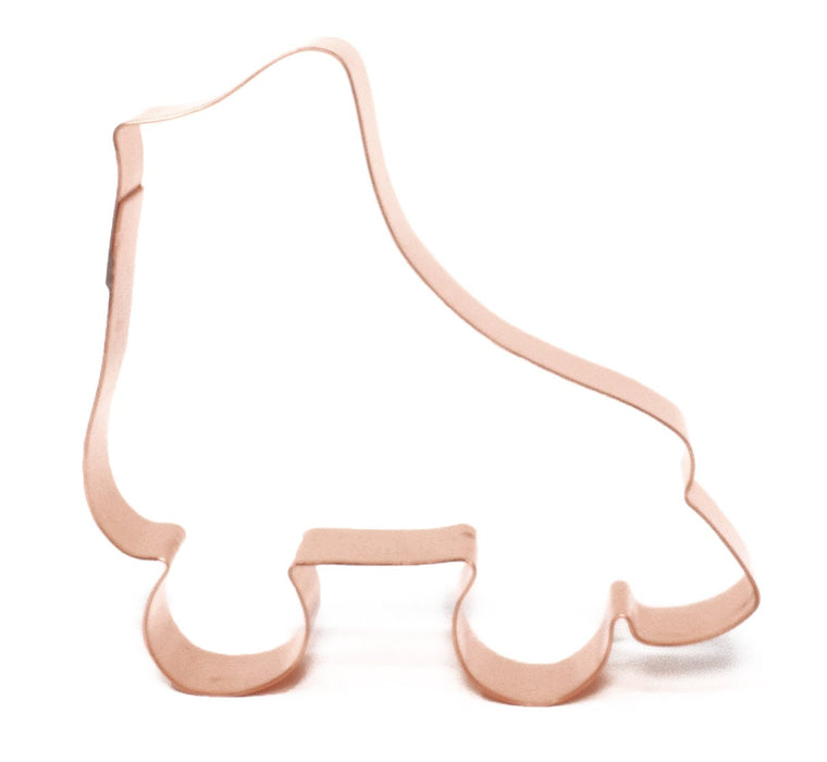 Copper Roller Skate Cookie Cutter - Vintage Skater Design (4 x 4 inches) - Made in USA