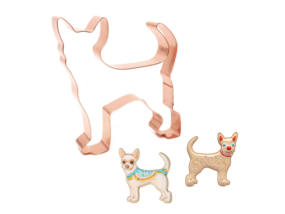 Copper Chihuahua Cookie Cutter - Dog Breed Cookie Cutter, 4.25 x 4 Inches, Made in USA