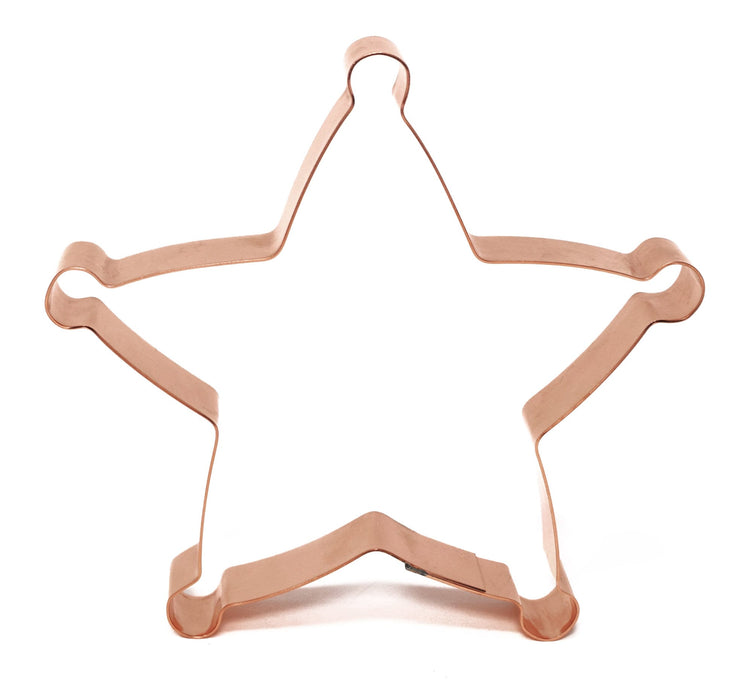 Copper Sheriff Badge Cookie Cutter, Star Cookie Cutter, Made in USA