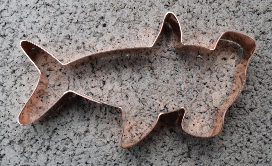 Copper Hammerhead Shark Cookie Cutter - Fish Cookie Cutter, 4.25 x 2.5 Inches, Made in USA