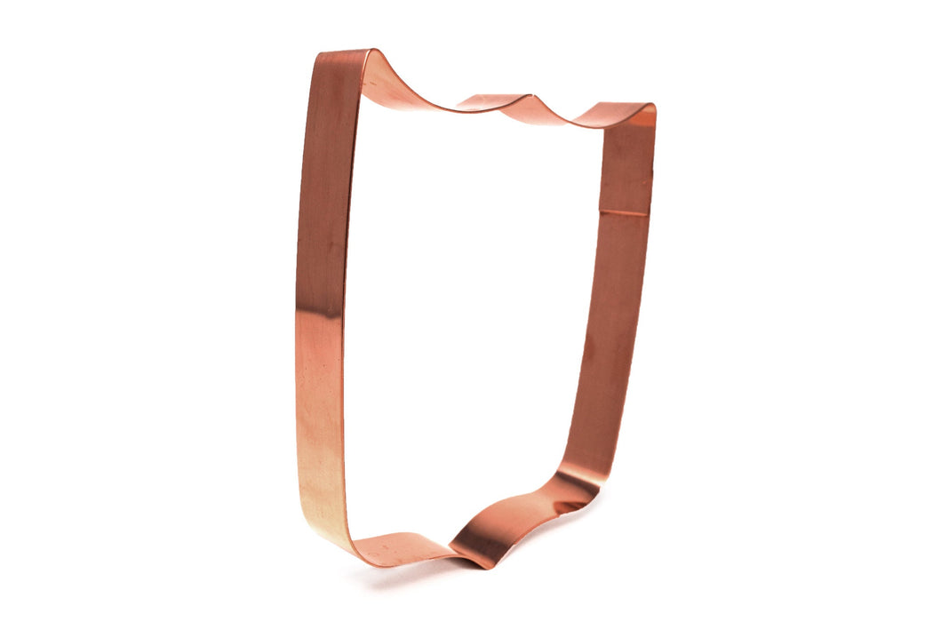 Copper Rodeo Plaque Cookie Cutter, 4.75 x 4 inches, Made in USA