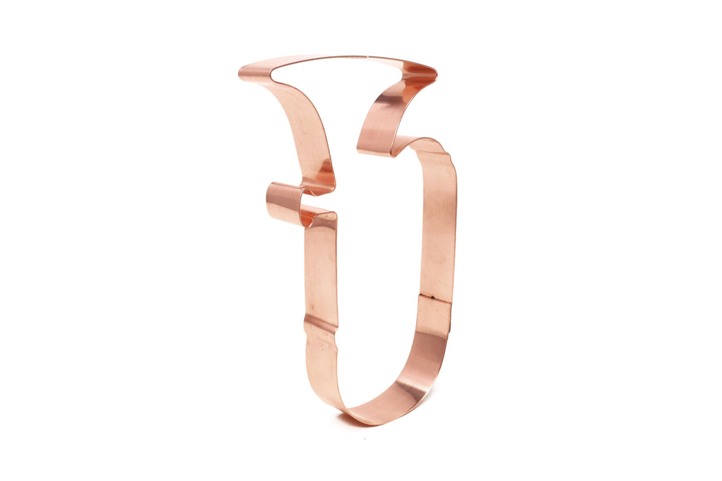Copper Tuba Cookie Cutter, Musical Instrument, 5.25 x 3 Inches, Made in USA