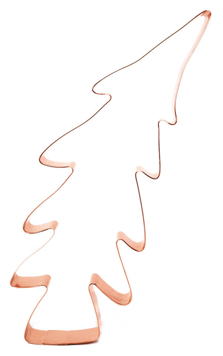 Big Copper Christmas Tree Cookie Cutter - Holiday Design (8 x 3.75 inches) - Made in USA