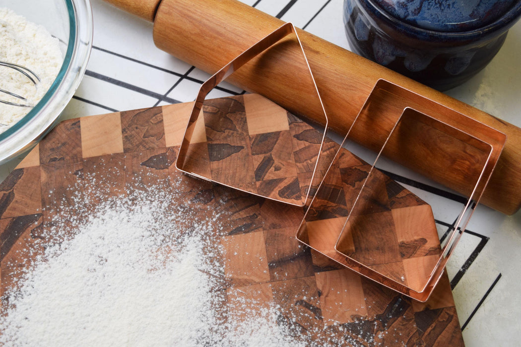 Gingerbread House Cookie Cutter Set – Handmade Copper 3-Piece Baking Kit for Christmas
