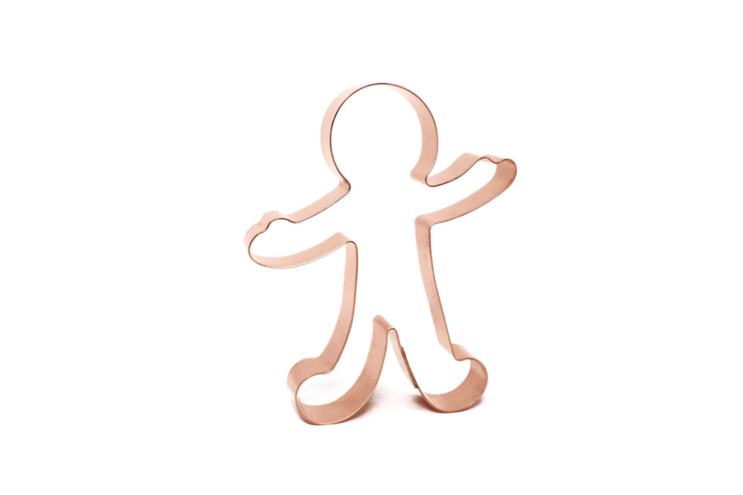 Copper Gingerbread Man Cookie Cutter - Christmas Cookie Cutter, 5 x 4 Inches, Made in USA