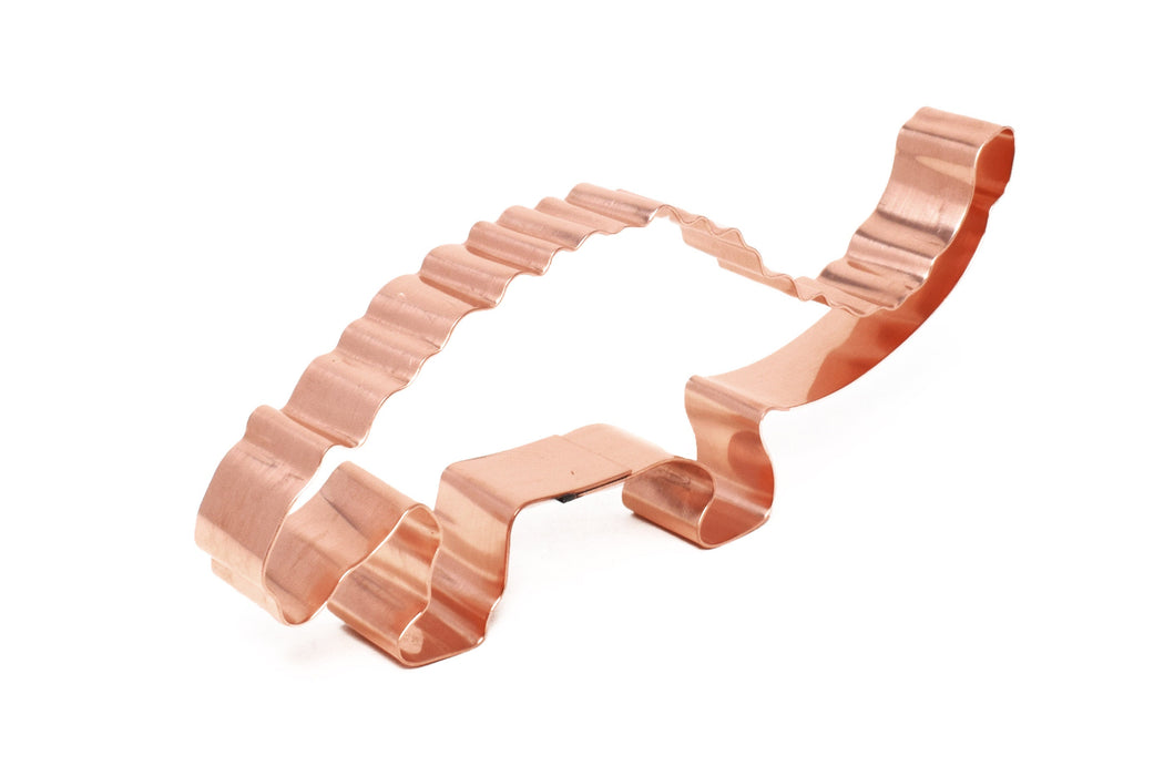 Copper Ankylosaurus Cookie Cutter, Dinosaur Cookie Cutter, 6 x 2.5 inches, Made in USA