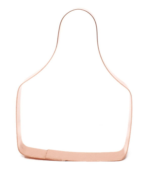 Copper Cattle Tag Cookie Cutter - Western Cookie Cutter,  4.5 x 3.25 inches, Made in USA