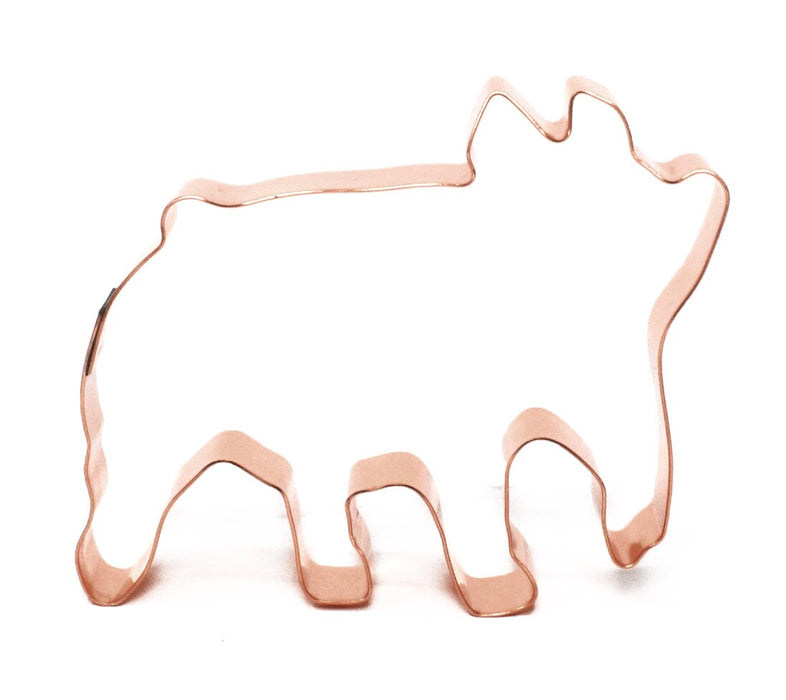 Copper Pig Cookie Cutter, Farm Animal Cookie Cutter,  Made in USA