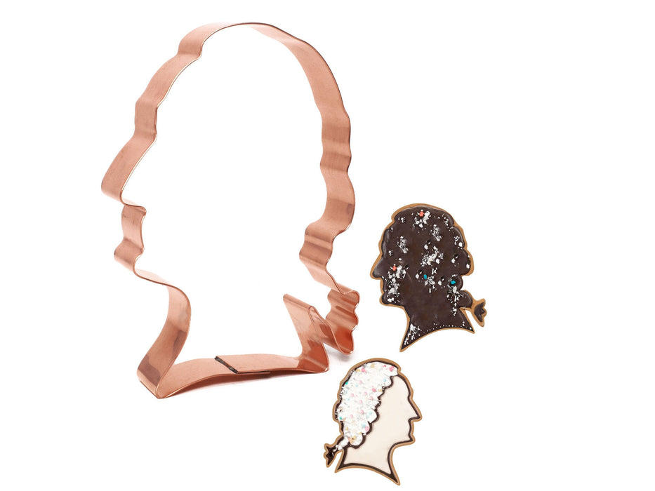 Copper George Washington Cookie Cutter - President Cookie Cutter, 3.5 x 4.5 inches, Made in USA