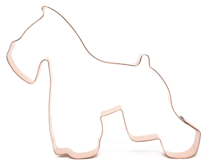 Copper Schnauzer Cookie Cutter, Dog Cookie Cutter 5 x 4.5 inches, Made in USA