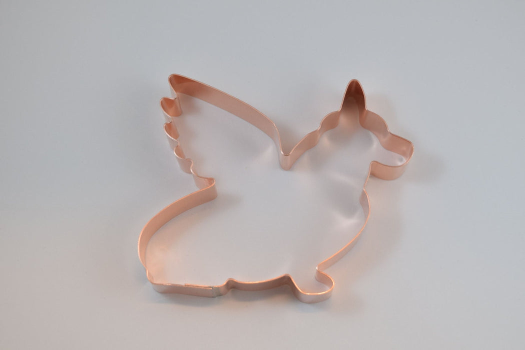 Copper Corgi Angel Dog Cookie Cutter, 4.5 x 3.75 inches, Made in USA