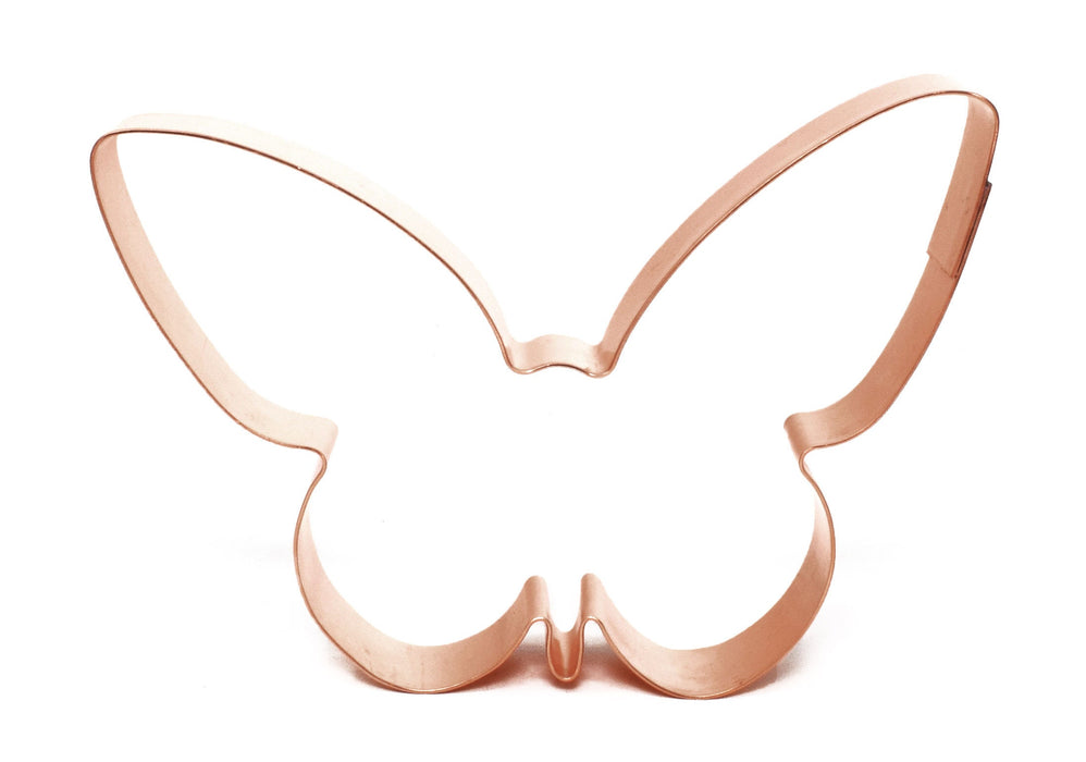 Copper Butterfly Cookie Cutter - Insect Cookie Cutter, 4.75 x 3.25 inches, Made in USA