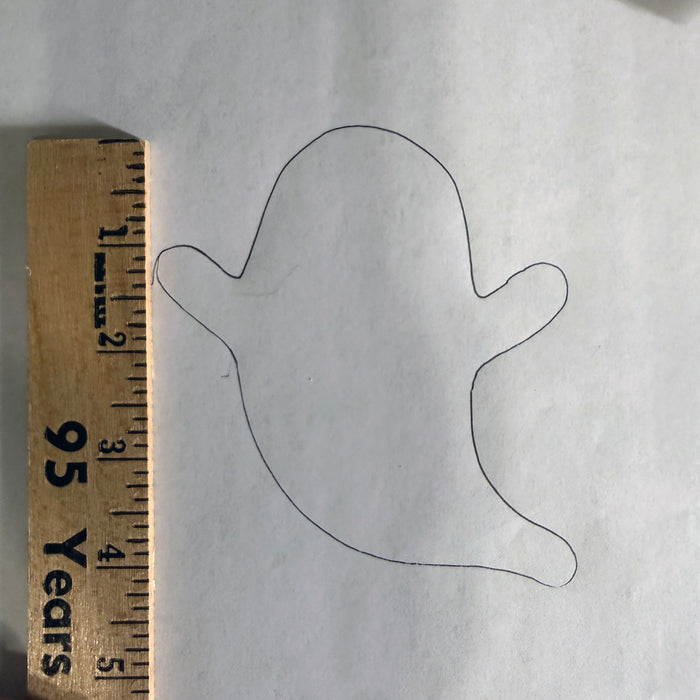 4.5 inch Copper Flying Ghost Cookie Cutter - Halloween Cookie Cutter, Made in USA