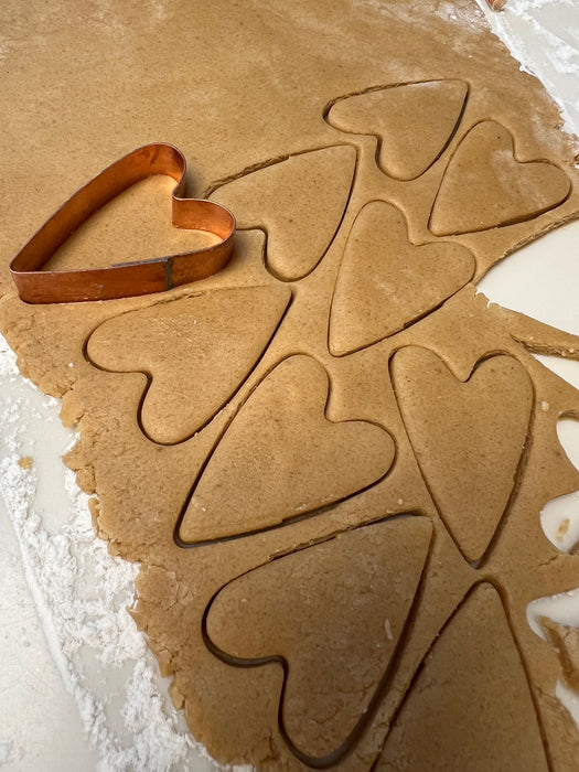 Handmade Copper Heart Cookie Cutter – Mystery Size for Baking, Gifting, and Crafts