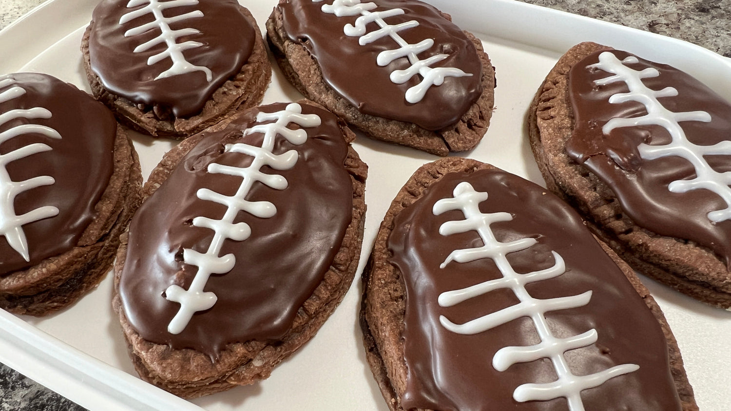 Touchdown Treats: Chocolate Football Pop Tarts