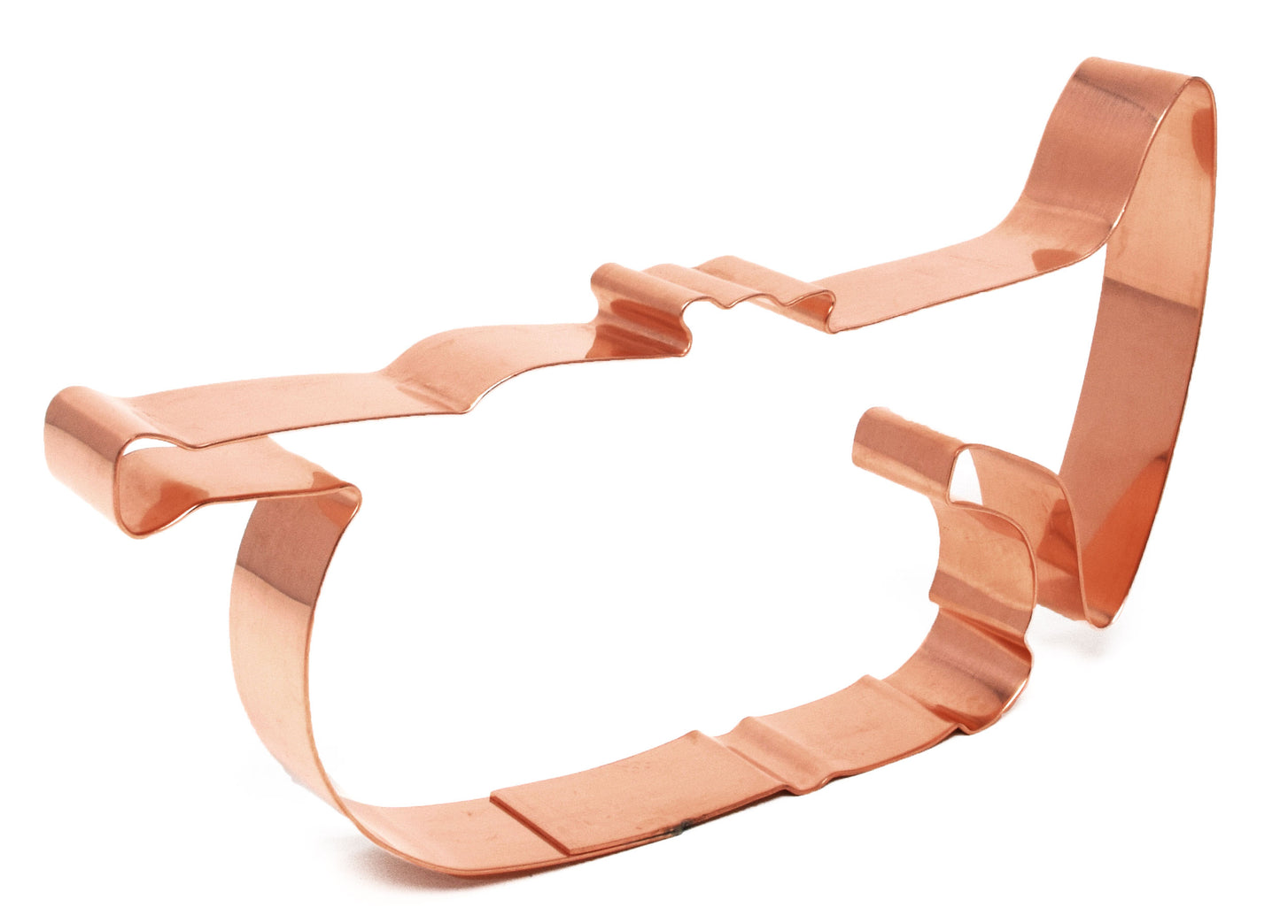 Mellophone Musical Instrument Copper Cookie Cutter, 5.75 X 3 inches