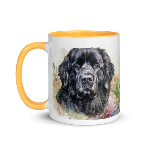 Newfoundland Floral Coffee Mug – Watercolor Dog Design - The Fussy Pup - 