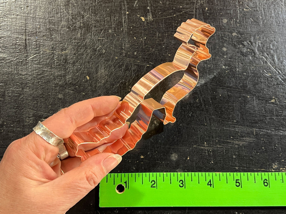 Copper Peacock Cookie Cutter - Bird Cookie Cutter, 6.25 x 3.5 inches, Made in USA
