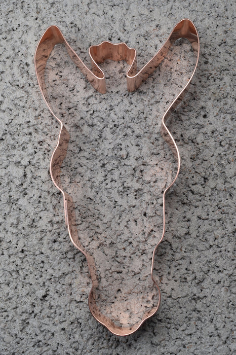 Copper Mule Cookie Cutter, Animal Cookie Cutter, 5.25 x 2.75 inches, Made in USA
