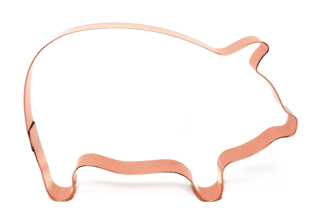 Copper Farm Pig Cookie Cutter - Marranitos Design (5 x 3.5 inches) - Made in USA
