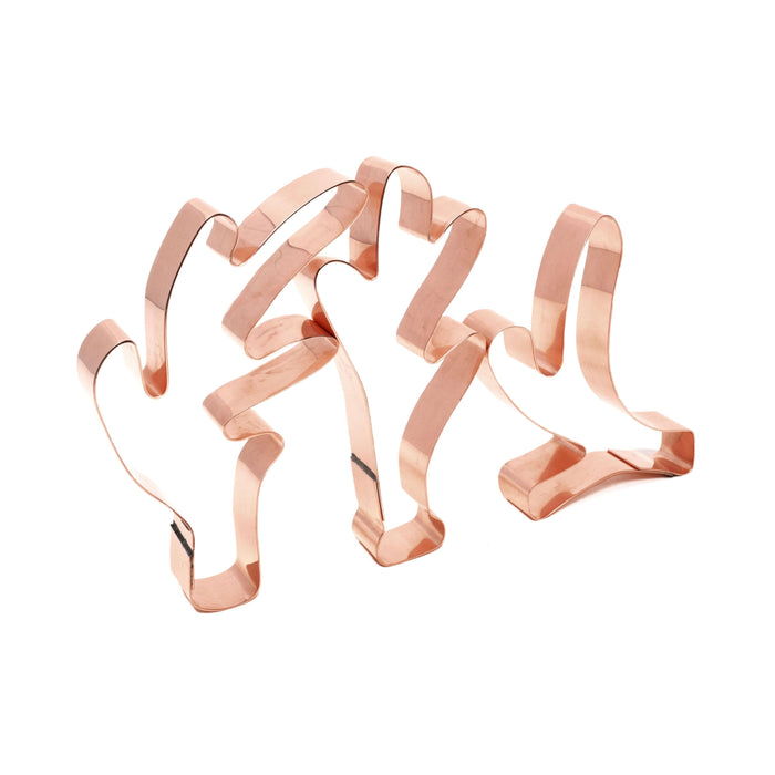 Set of 3 Copper Antler Cookie Cutters, 4.75 x 2.5 inches, Made in USA