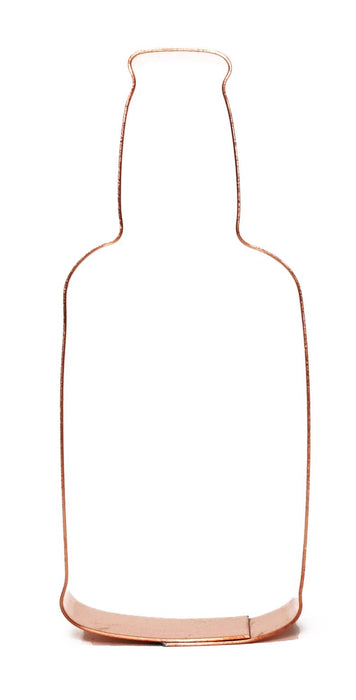 Copper Beer Bottle Cookie Cutter, Food Cookie Cutter, 4 x 1.5 inches, Made in USA