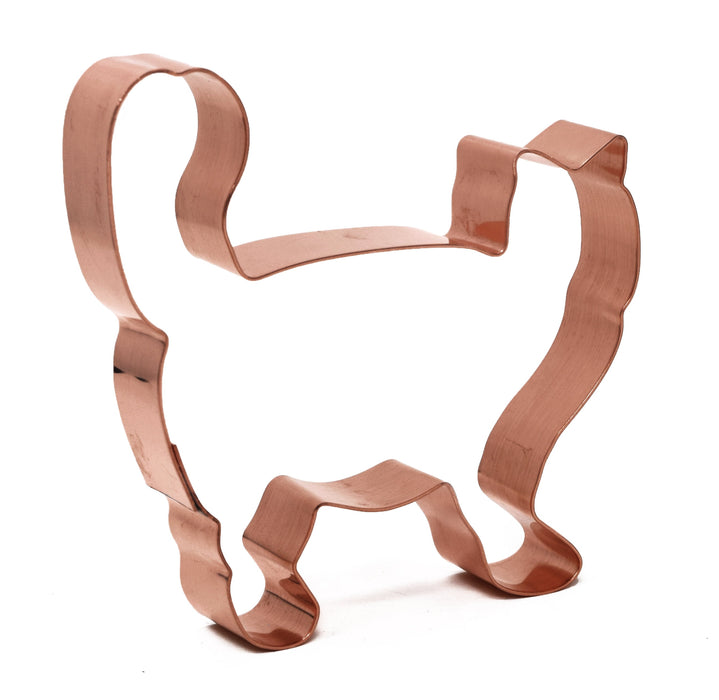 Copper Cat Cookie Cutter, 3.75 x 3.5 inches, Made in USA