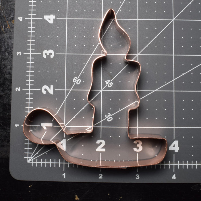 Copper Candlestick Cookie Cutter - Christmas Cookie Cutter, 4 x 3.75 Inches, Made in USA