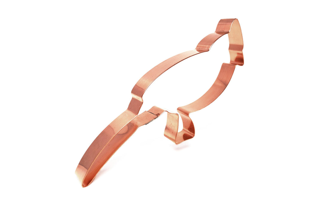 Large Copper Cardinal Cookie Cutter - Bird Cookie Cutter, 6 x 5 inches, Made in USA