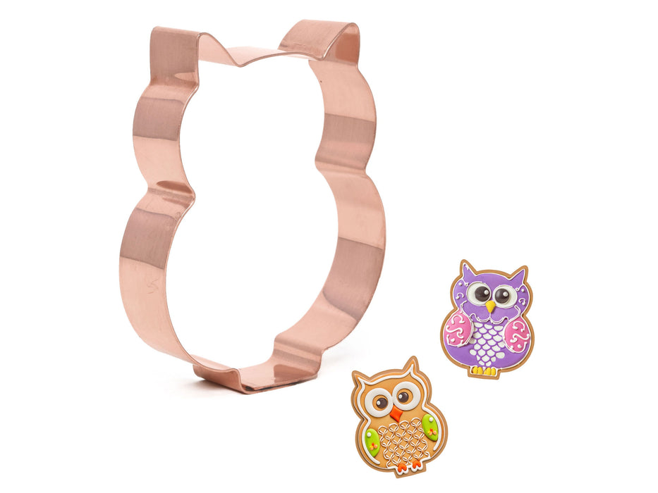 Big Copper Owl Cookie Cutter - Bird Cookie Cutter, 5.5 x 4.5 inches, Made in USA