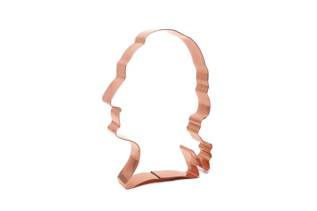 Copper George Washington Cookie Cutter - President Cookie Cutter, 3.5 x 4.5 inches, Made in USA