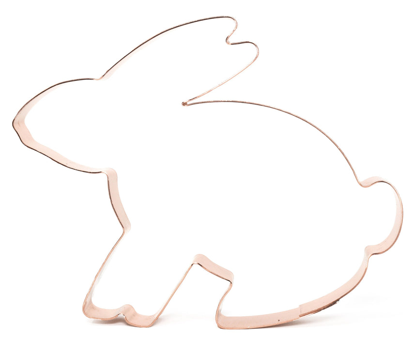 Copper Rabbit Cookie Cutter - Folk Art Cookie Cutter, 4.5 x 5 Inches, Made in USA