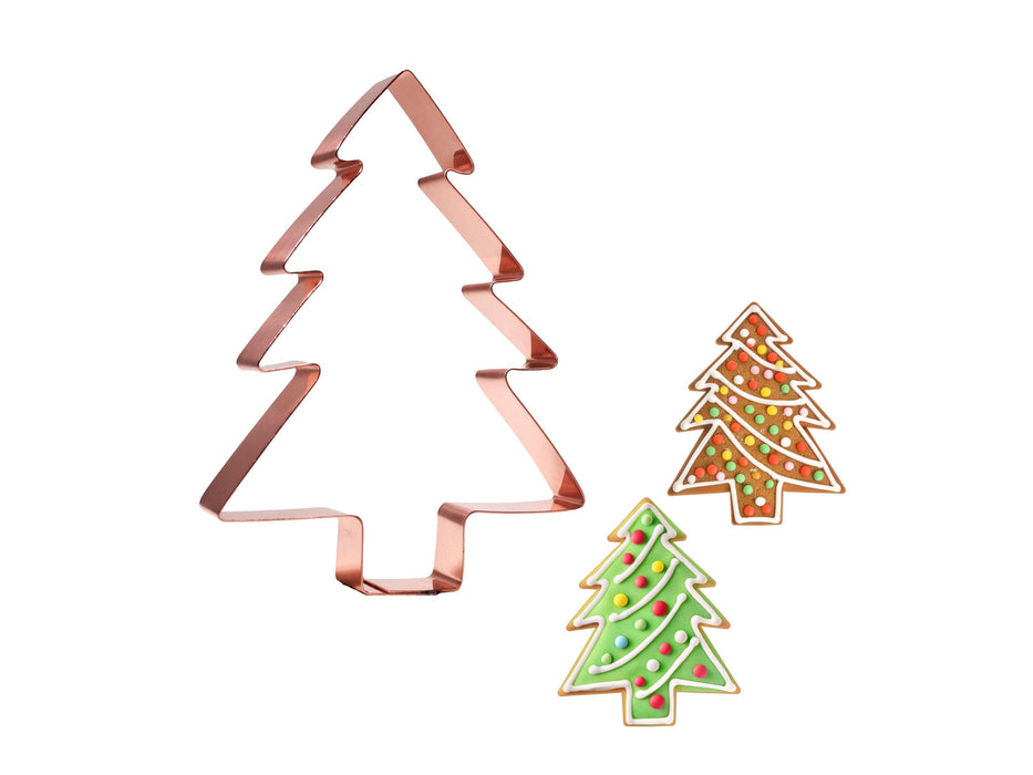 Big Copper Tree Cookie Cutter - Christmas Cookie Cutter, 5.75 x 4.5 Inches, Made in USA