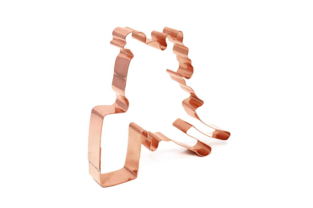 Copper Barrel Racer Cookie Cutter, 4.5 x 4.25 inches, Made in USA