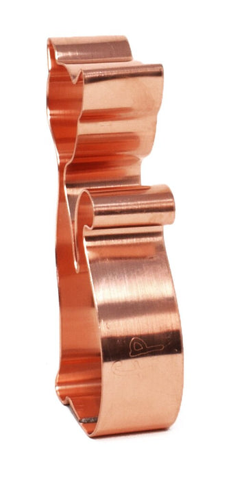 Little Copper Kitty Cookie Cutter, 3.25 x 1.5 inches, Made in USA
