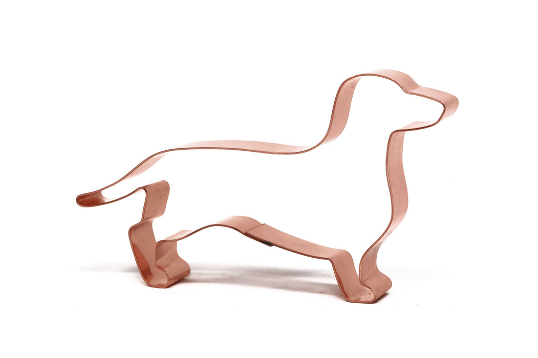 Copper Dachshund Cookie Cutter - Dog Design (4.5 x 2.75 inches) - Made in USA