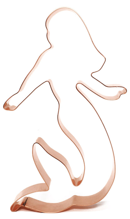 Big Copper Mermaid Cookie Cutter - Mermaid Cookie Cutter, 6.25 x 4.5 inches, Made in USA