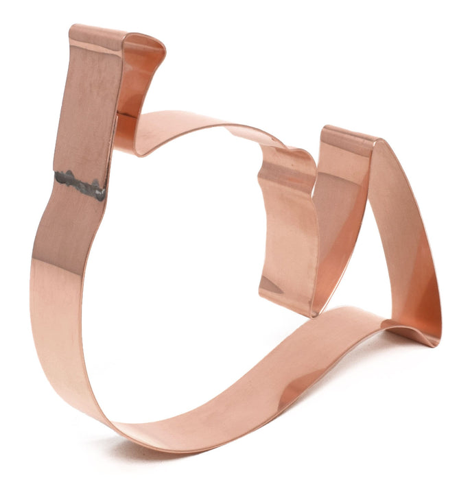 Copper French Horn Cookie Cutter, Musical Instrument, 5 x 3.75 Inches, Made in USA