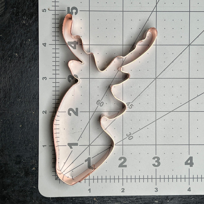 Copper Trophy Buck Cookie Cutter, Animal Cookie Cutter, 4.75 x 3 inches, Made in USA