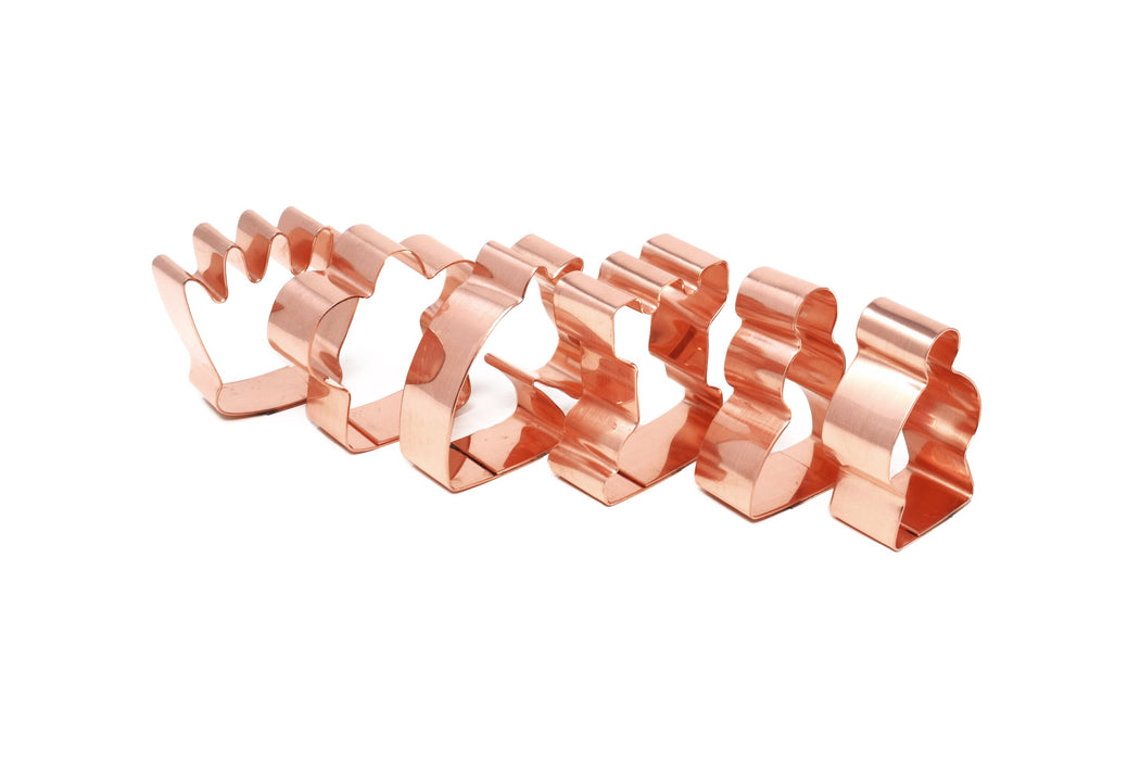 Miniature Chess Cookie Cutter Set, 6 piece Game Pieces Cookie Cutters, Made in USA