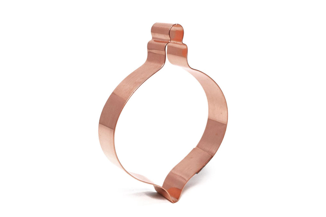 Big Copper Teardrop Ornament Cookie Cutter, Christmas Cookie Cutter, 5.75 x 4.5 inches, Made in USA