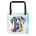 Great Dane Tote Bag – Watercolor Canvas Shopping Bag - The Fussy Pup - Tote Bag