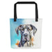 Great Dane Tote Bag – Watercolor Canvas Shopping Bag - The Fussy Pup - Tote Bag