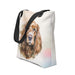 Cocker Spaniel Tote Bag – Watercolor Cocker Spaniel Canvas Bag, 15x15 with Black Handles - The Fussy Pup - 