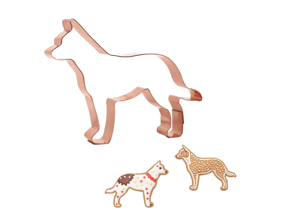 Australian Cattle Dog Cookie Cutter – 4.5" Solid Copper Heeler Gift – Handmade in USA - The Fussy Pup - Cookie Cutter