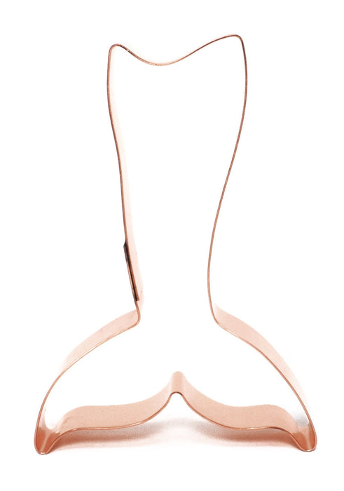 Copper Mermaid Tail Cookie Cutter - Beach Cookie Cutter, 4 x 3 inches, Made in USA