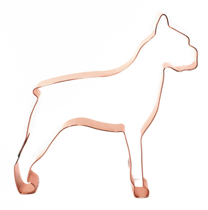 Copper Boxer Cookie Cutter - Dog Cookie Cutter, 4.5 x 4.25 inches, Made in USA