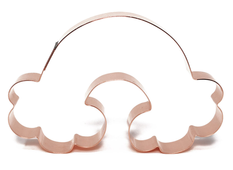 Copper Rainbow Cookie Cutter, St. Patrick's Day Cookie Cutter, 5.5 x 3.75 inches, Made in USA